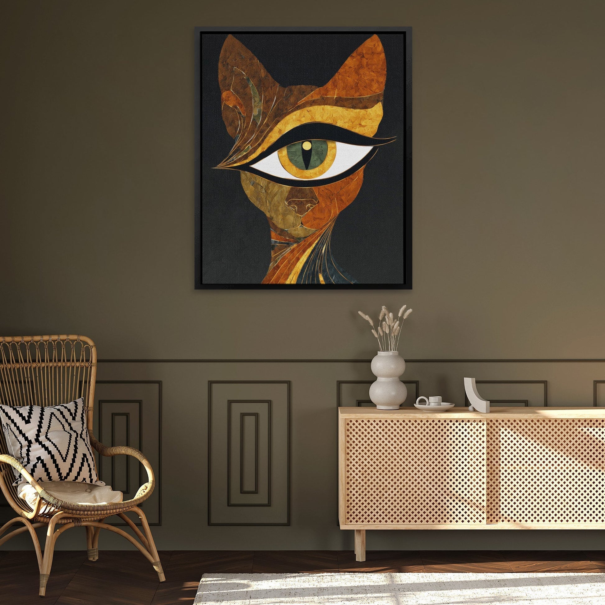 Feline Copper Oracle - Luxury Wall Art