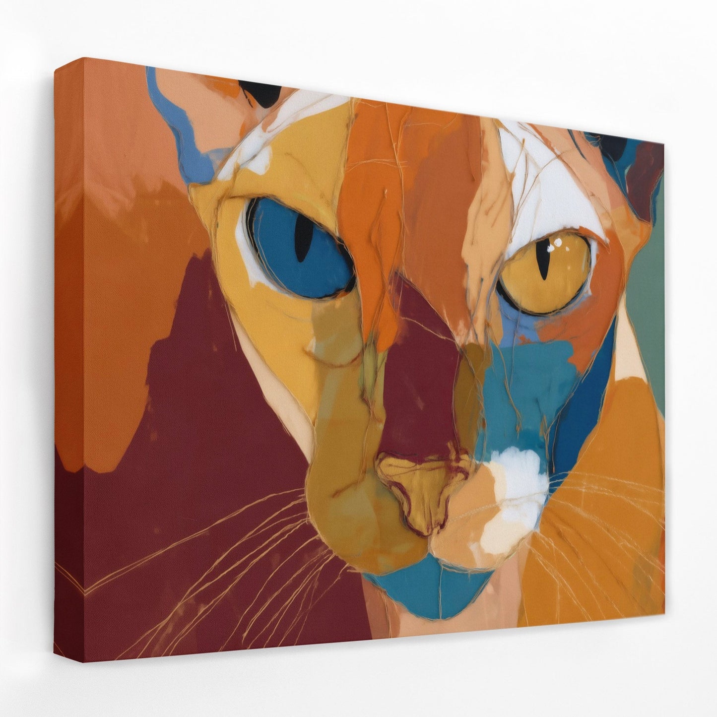 Feline Dual Eyes - Luxury Wall Art