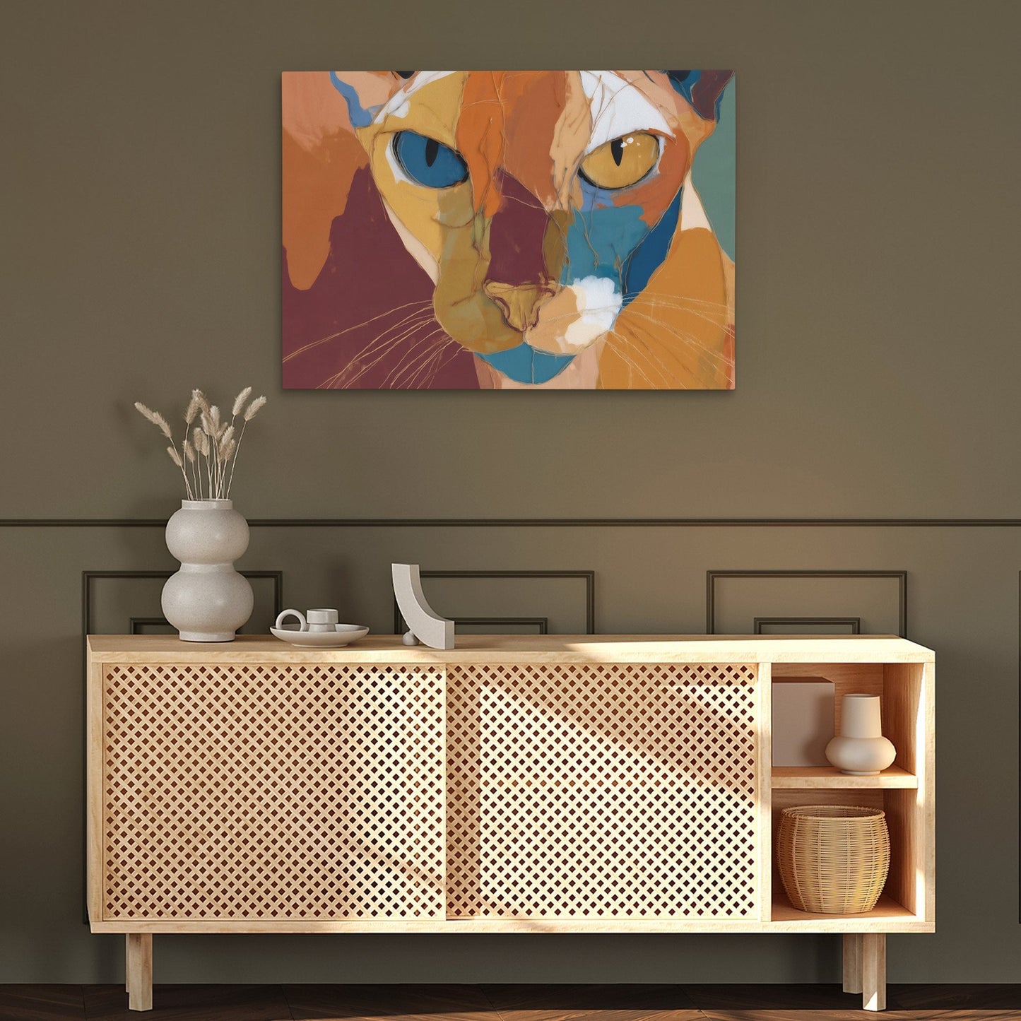 Feline Dual Eyes - Luxury Wall Art