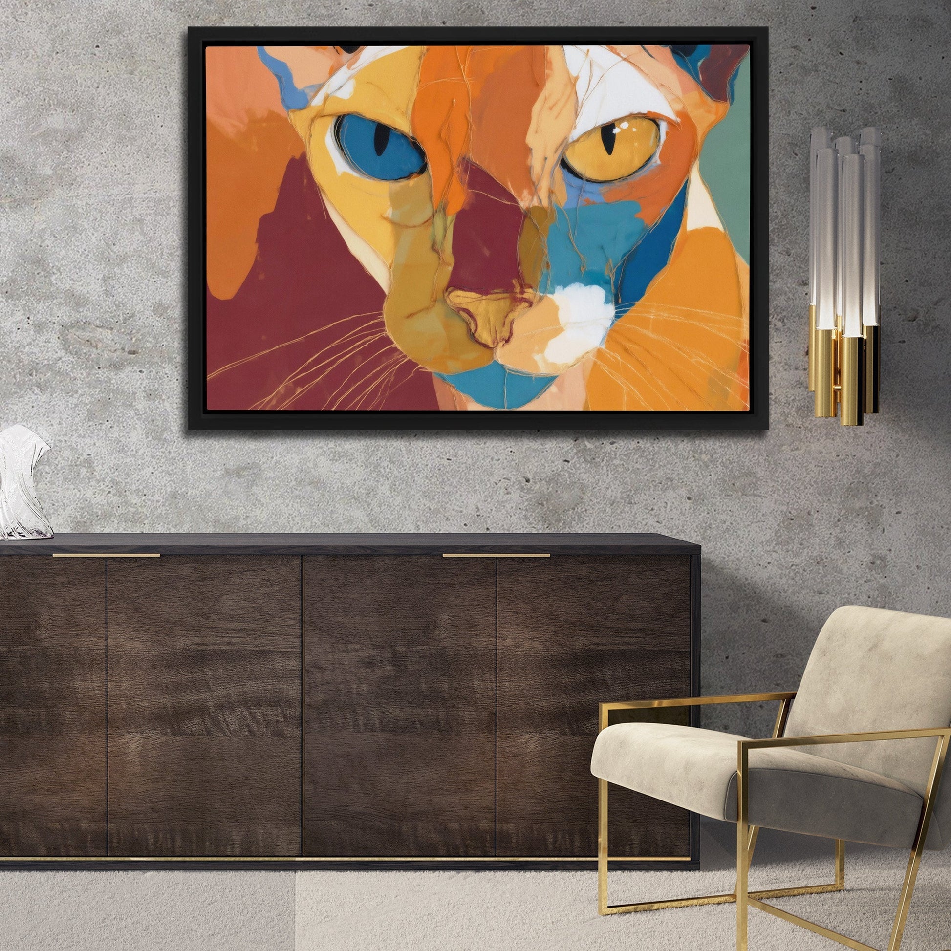 Feline Dual Eyes - Luxury Wall Art