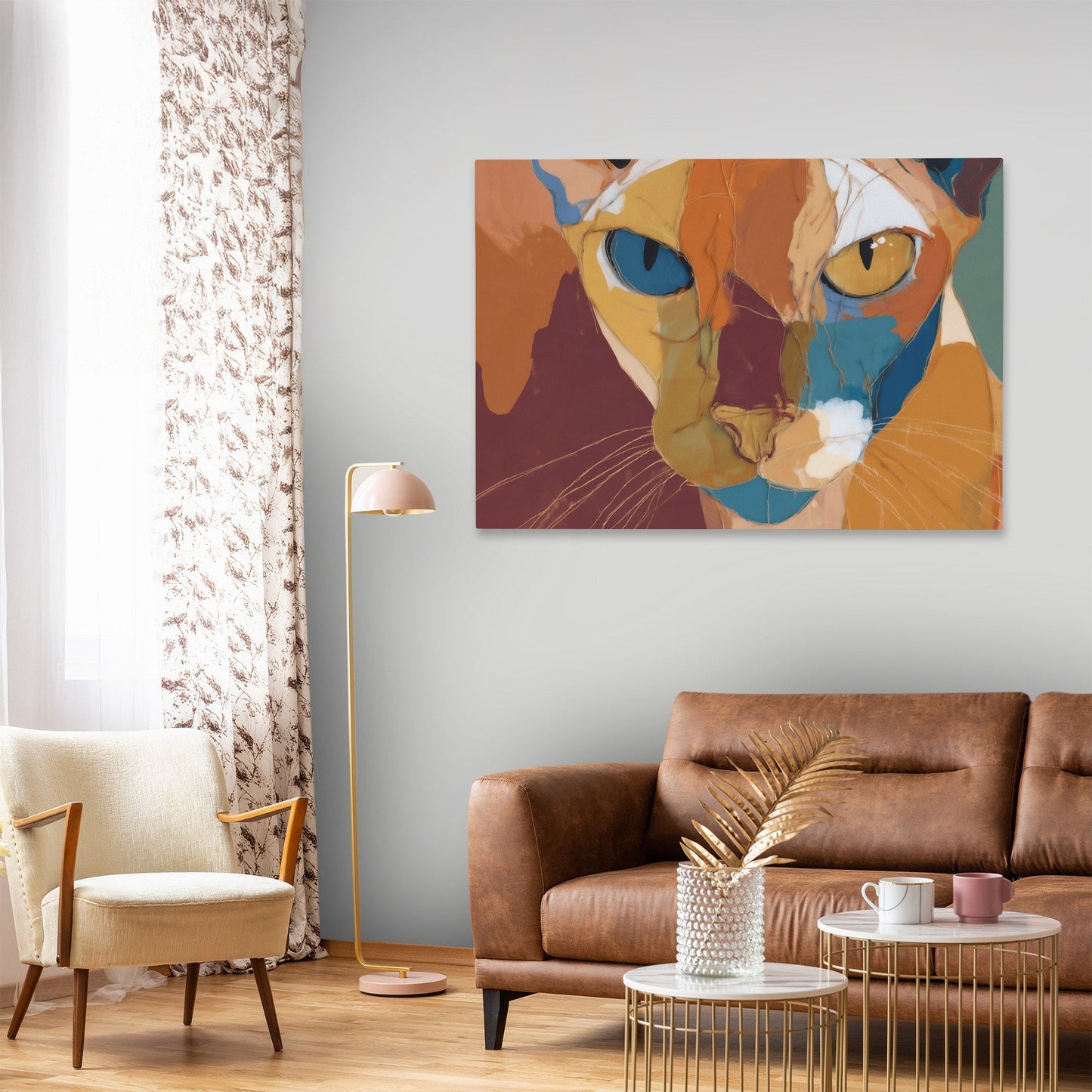 Feline Dual Eyes - Luxury Wall Art