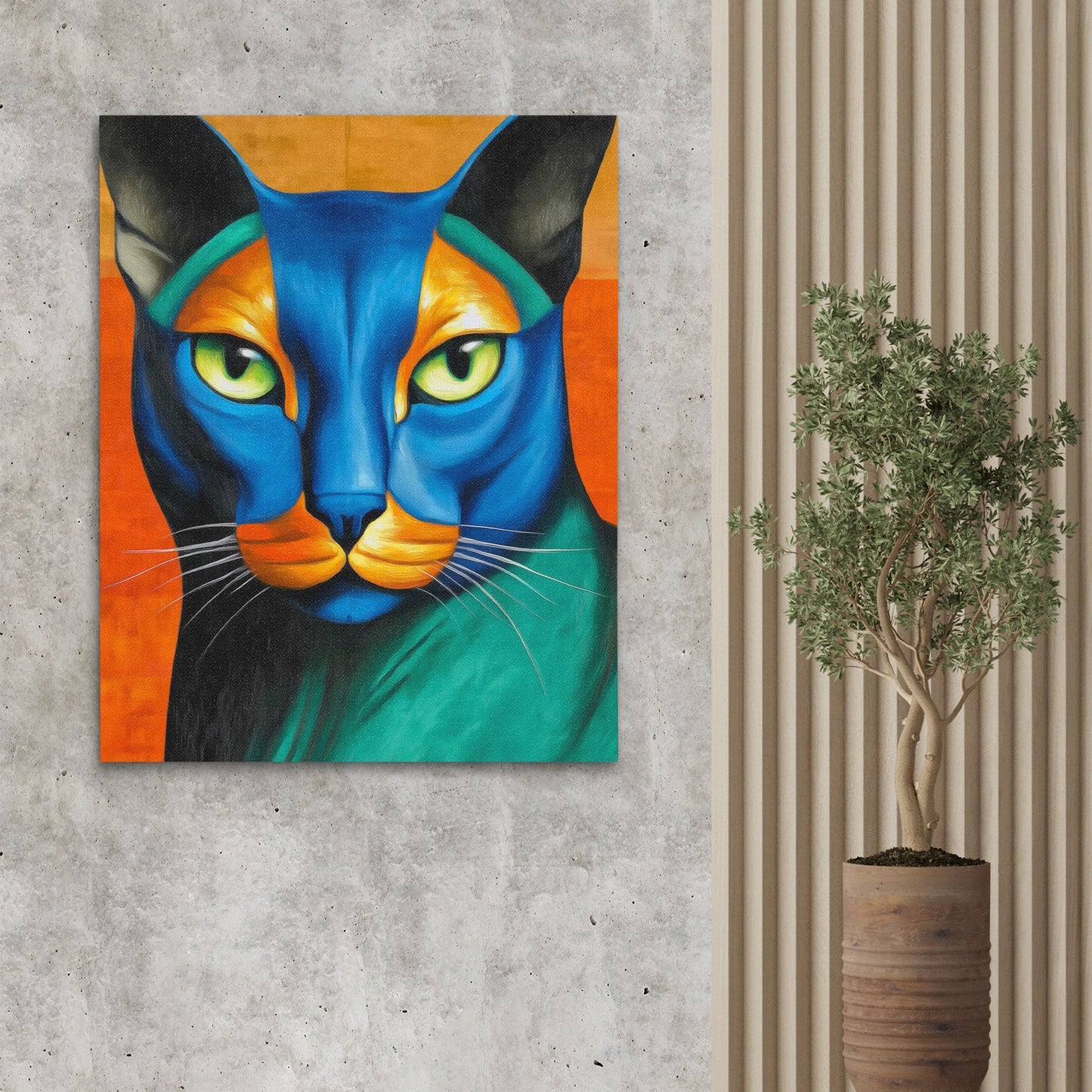 Feline Electric Portrait - Luxury Wall Art
