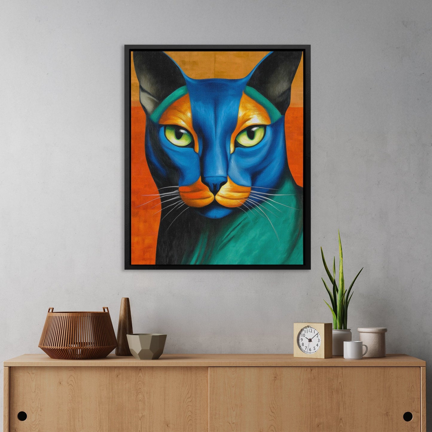 Feline Electric Portrait - Luxury Wall Art