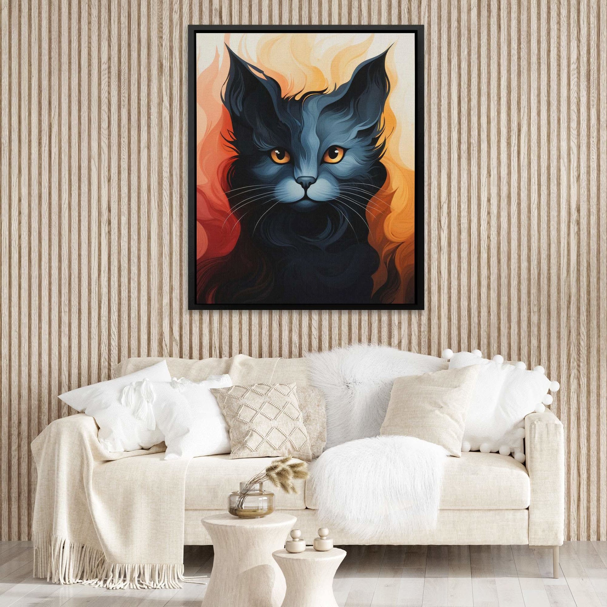 Feline Fantasy - Black Cat Canvas Print
