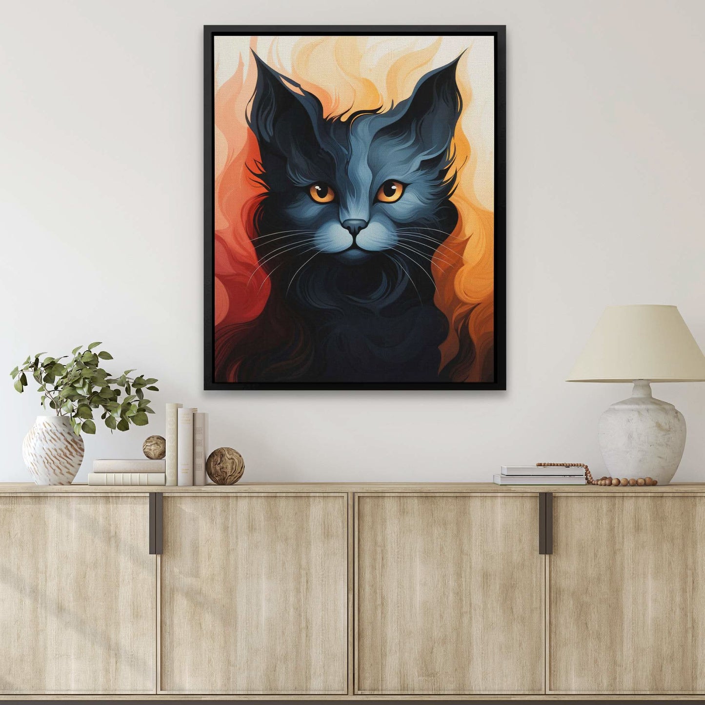 Feline Fantasy - Large Abstract Canvas Print