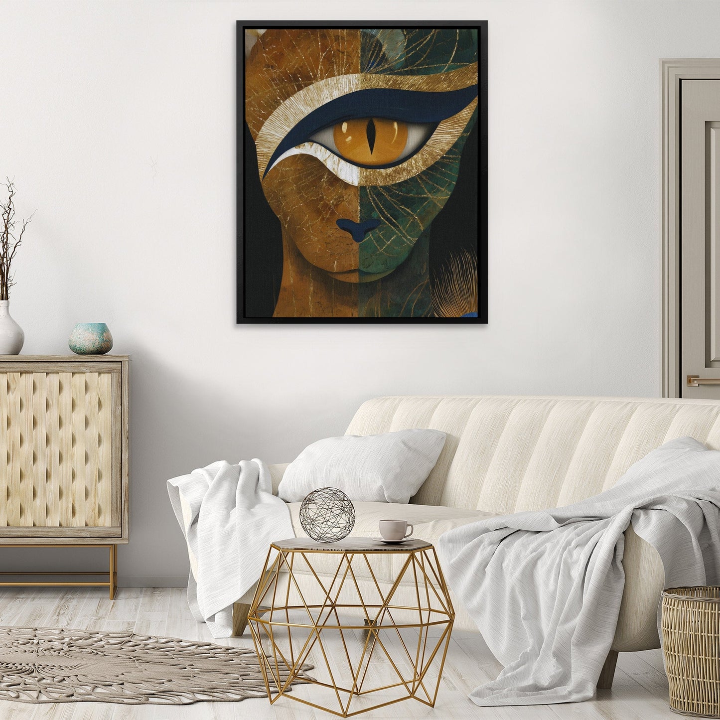 Feline Feather Fusion - Luxury Wall Art