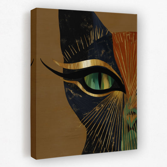 Feline Fire Eye - Luxury Wall Art