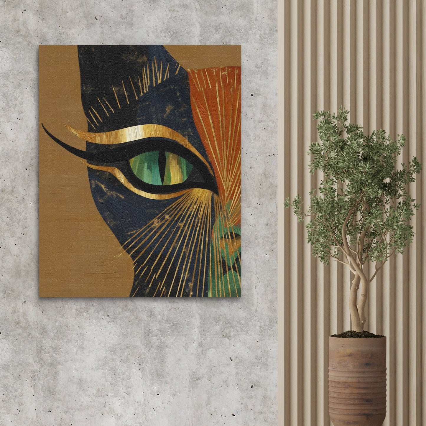 Feline Fire Eye - Luxury Wall Art