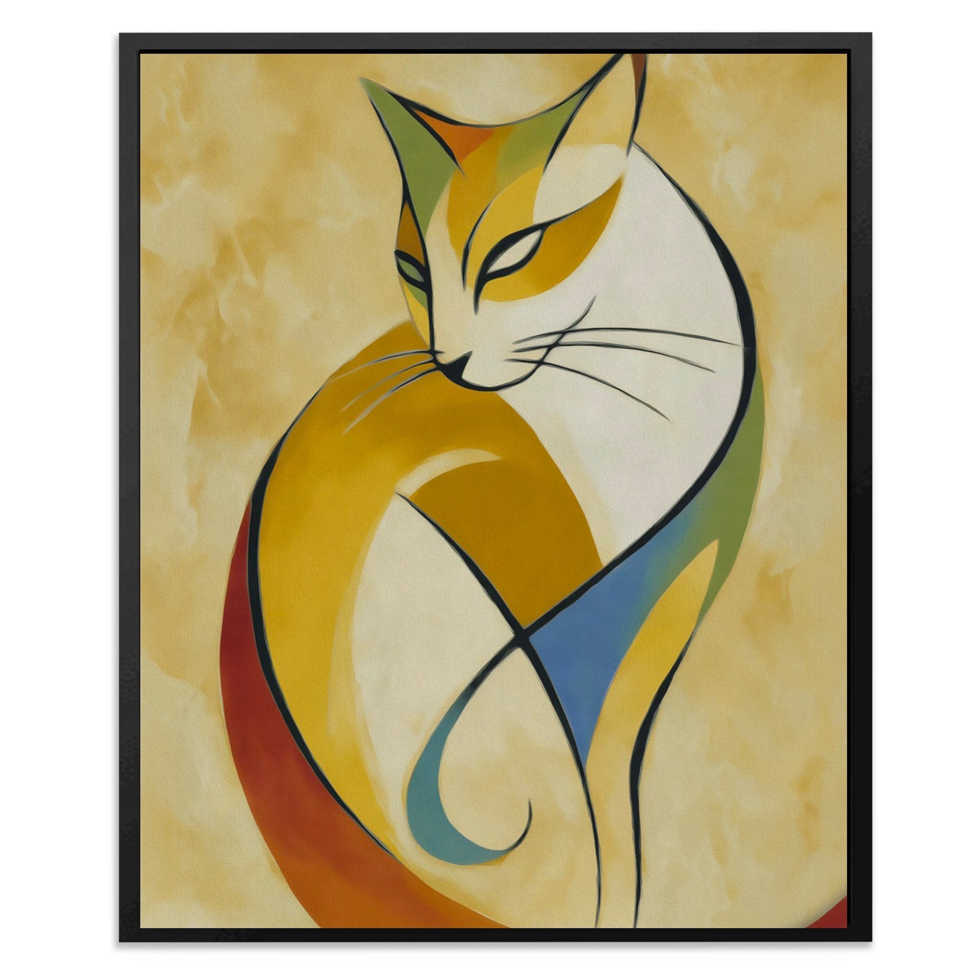 Feline Geometric Meditation - Luxury Wall Art
