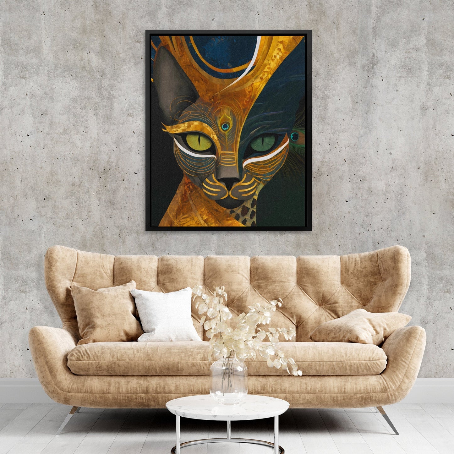 Feline Peacock Oracle - Luxury Wall Art