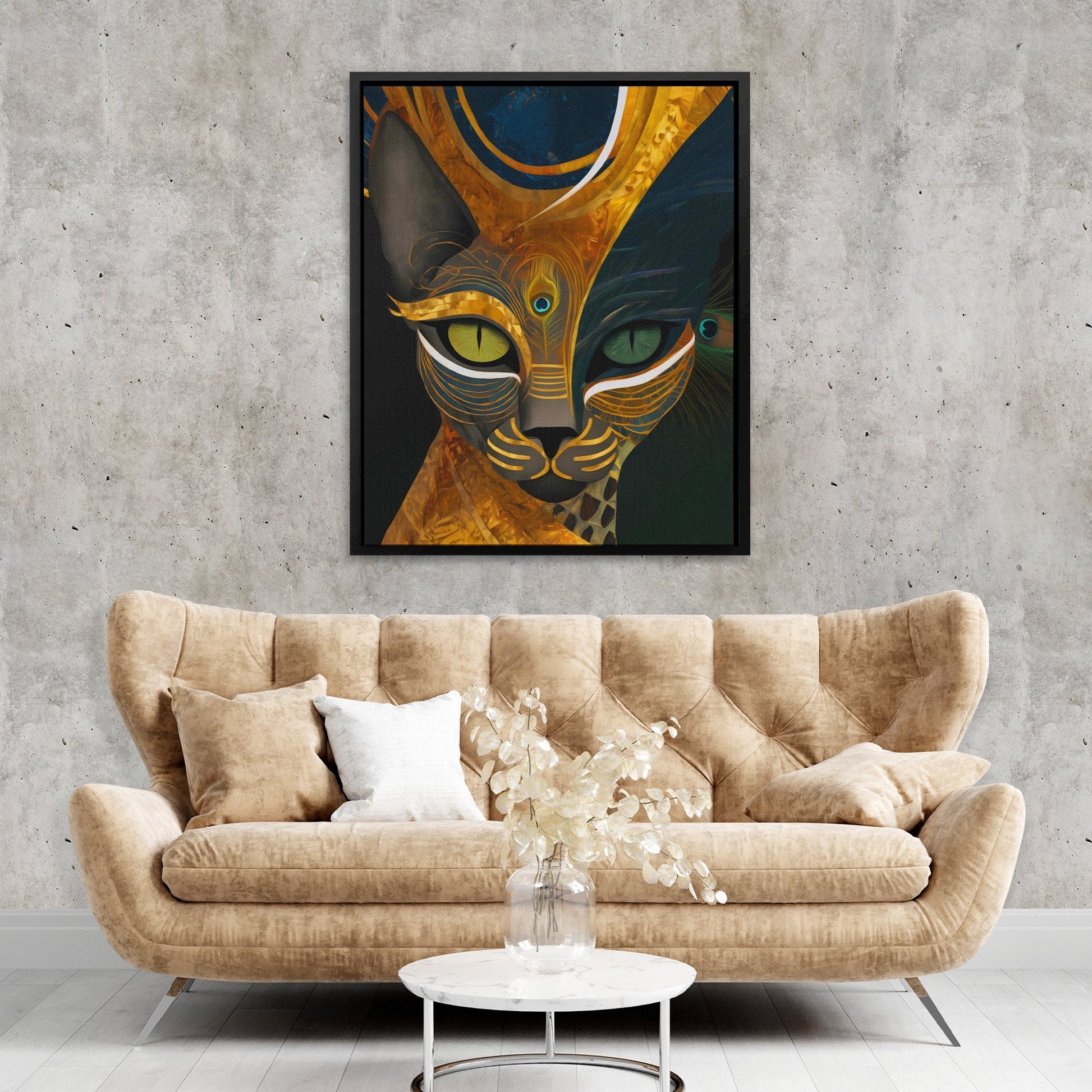 Feline Peacock Oracle - Luxury Wall Art
