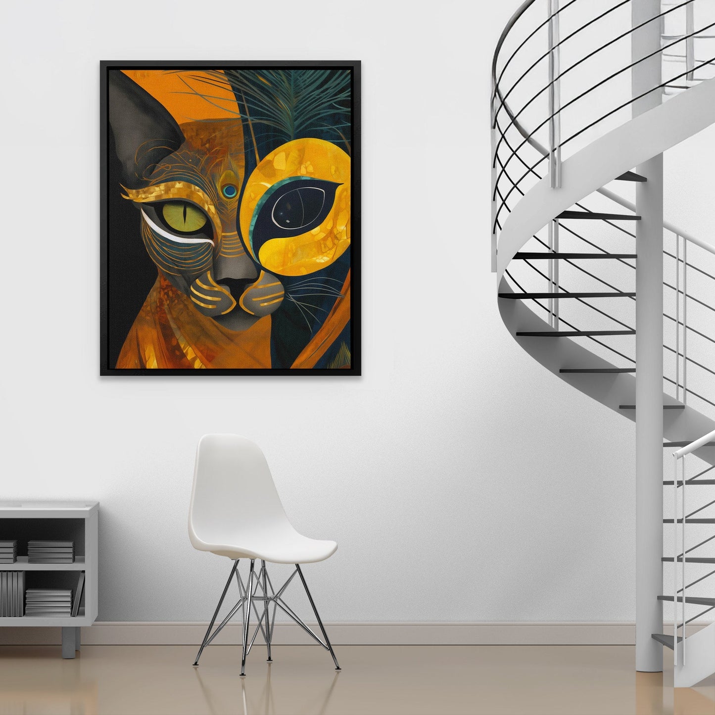 Feline Plume Fusion - Luxury Wall Art
