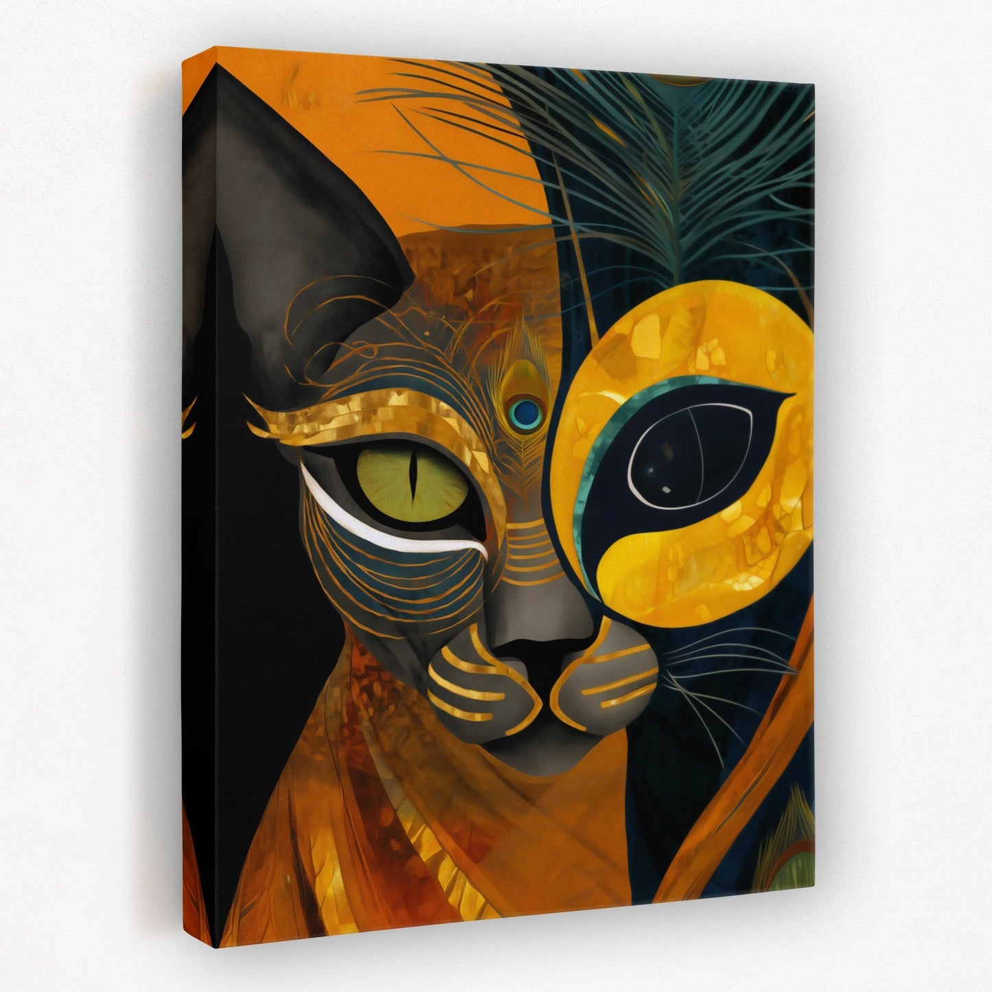 Feline Plume Fusion - Luxury Wall Art