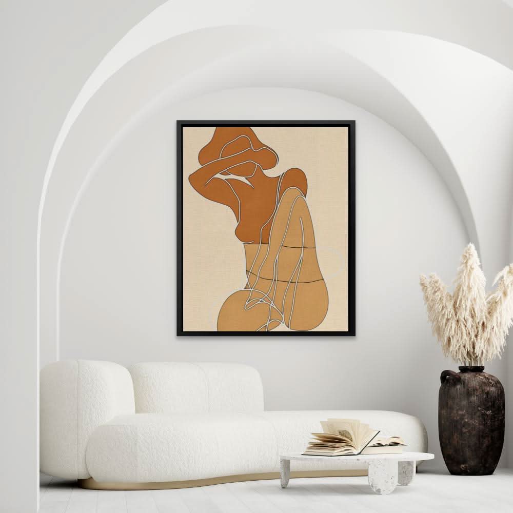 Feminine Objectivity - Female Wall Art in Black Frame