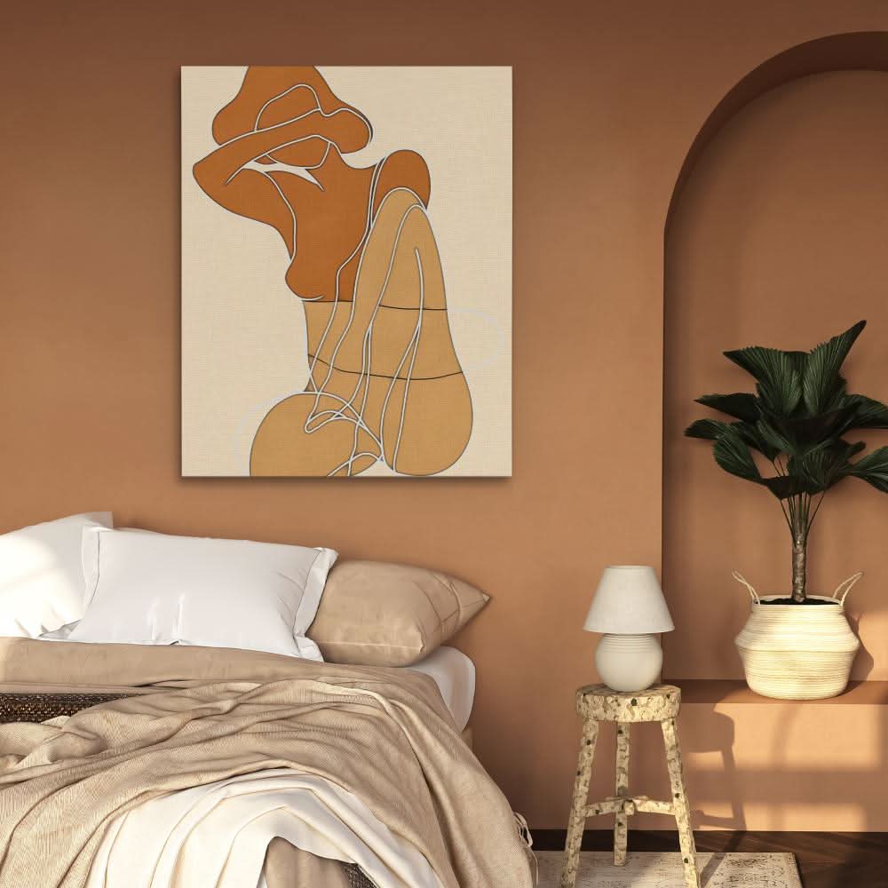 Feminine Objectivity - Abstract Wall Art in Black Frame