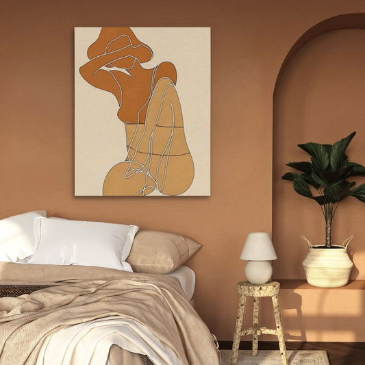 Feminine Objectivity - Abstract Wall Art in Black Frame