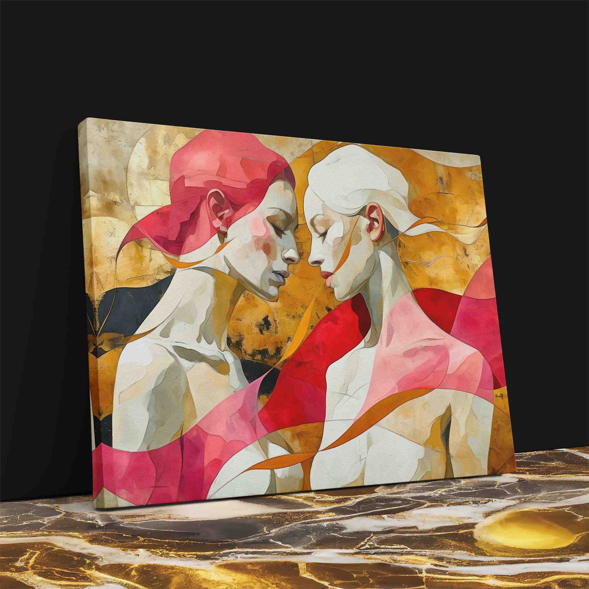 Feminine Romance - Gold Wall Art