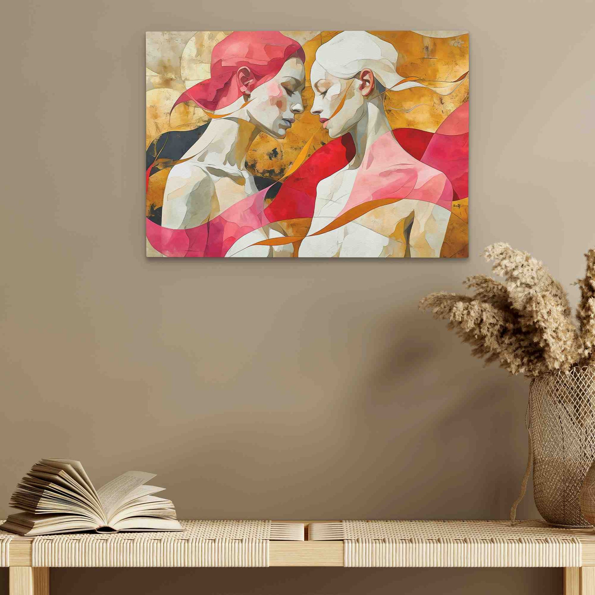 Feminine Romance - Watercolor Pink Canvas Wall Art