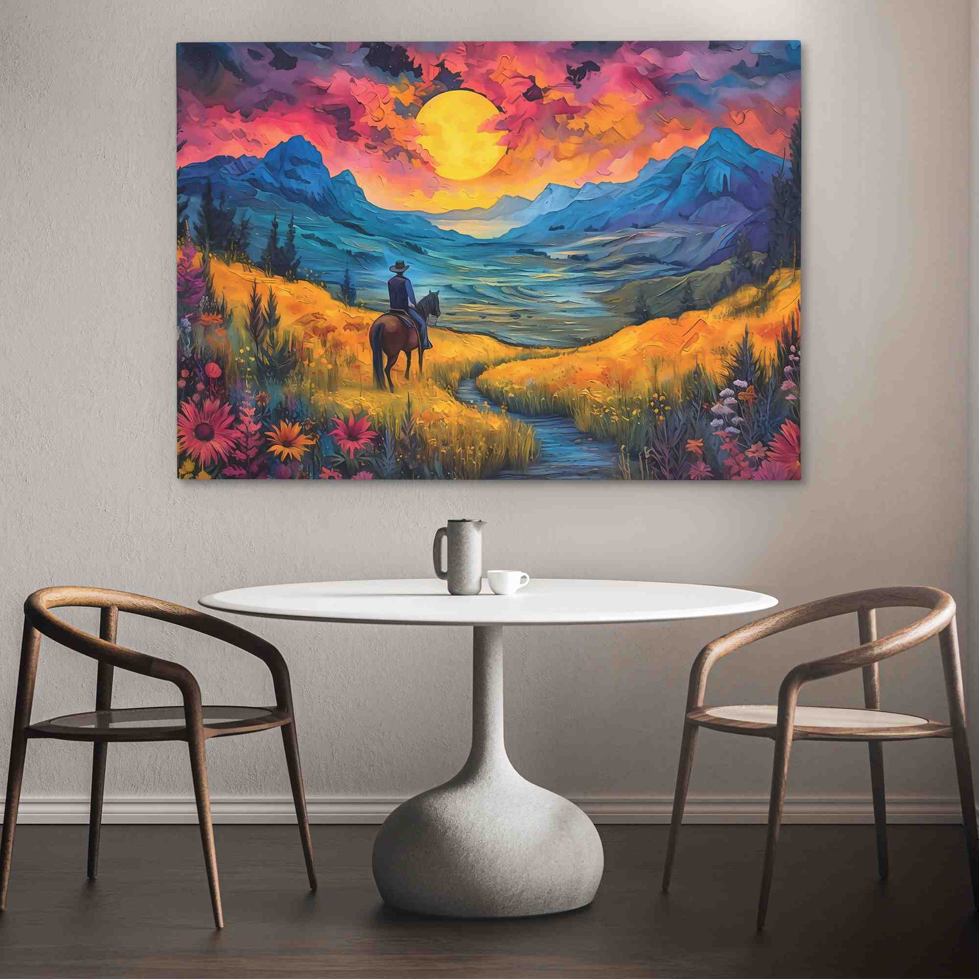 Field of Golden Blue - Country Art