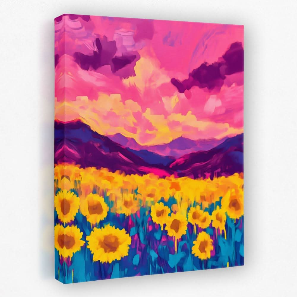 Fields of Fire - Floral Canvas Wall Art