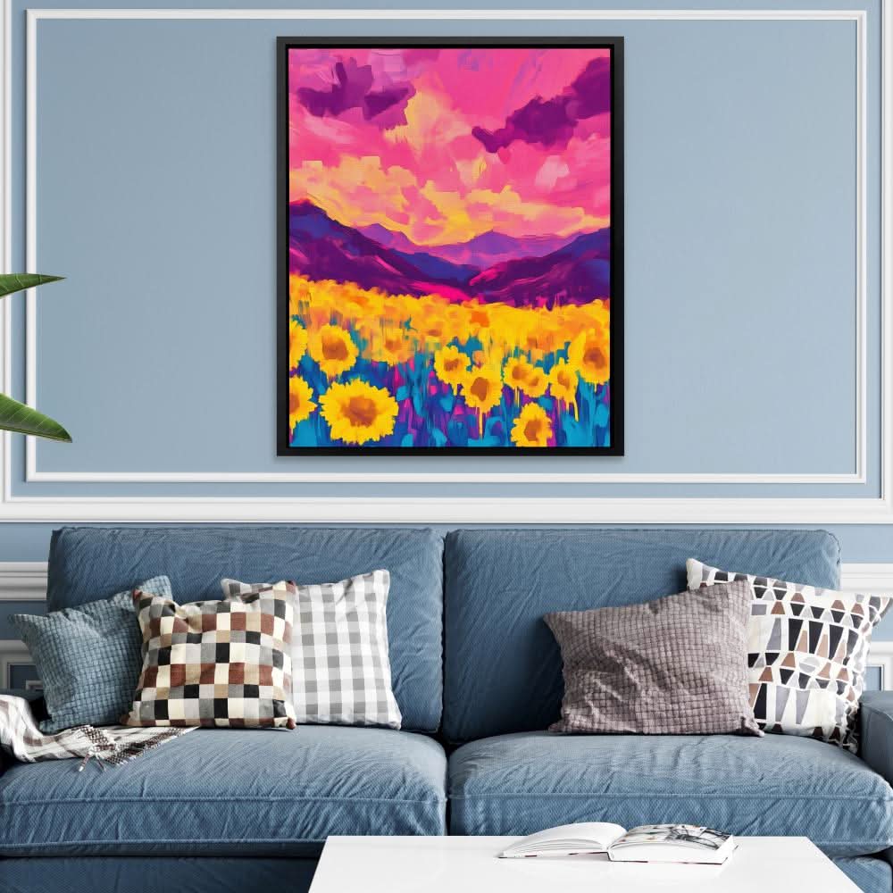 Fields of Fire - Colorful Landscapes Canvas Print