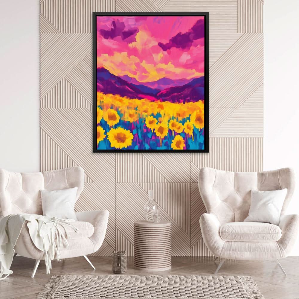 Fields of Fire - Floral Art for Bedroom