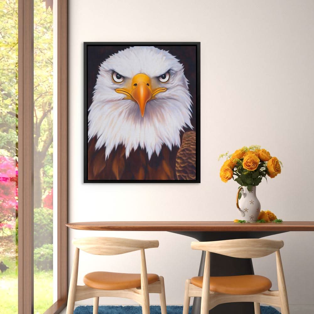 Fierce Bald Eagle - Oversized America Canvas Wall Art