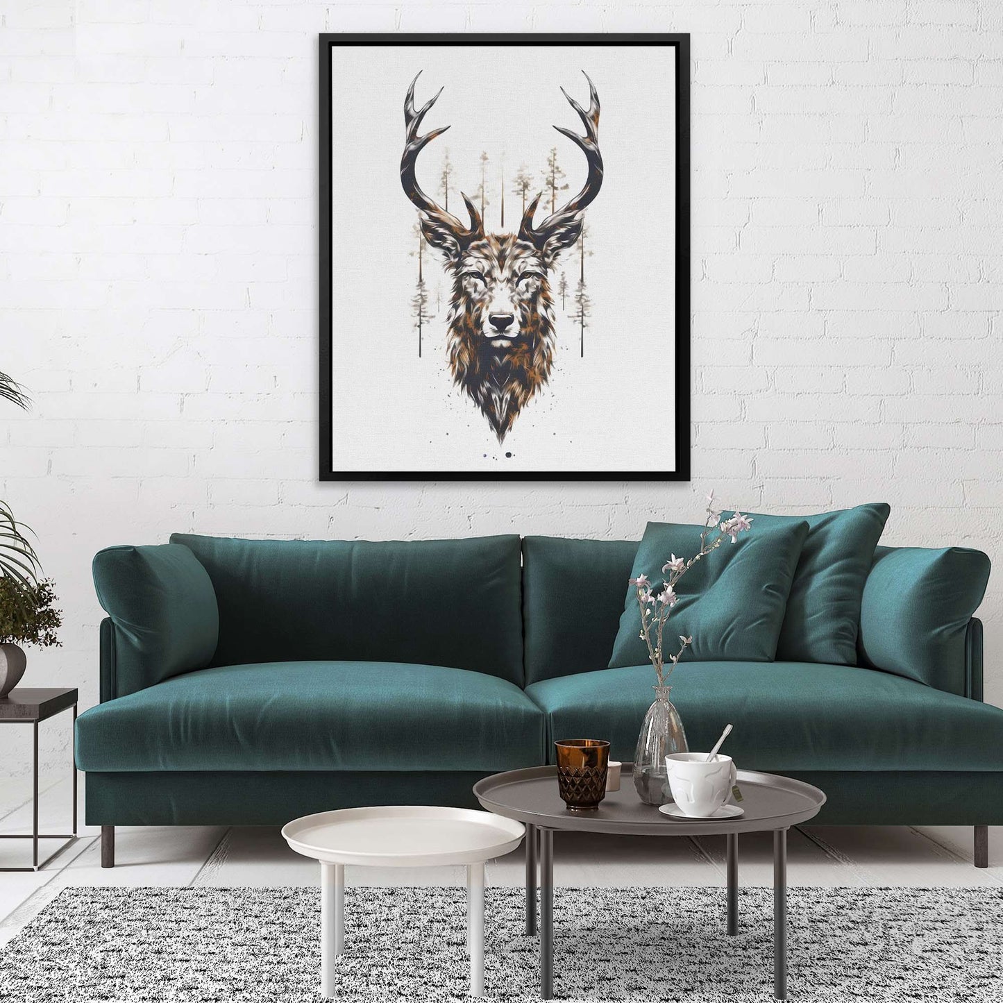 Fierce Buck - Framed Art Print