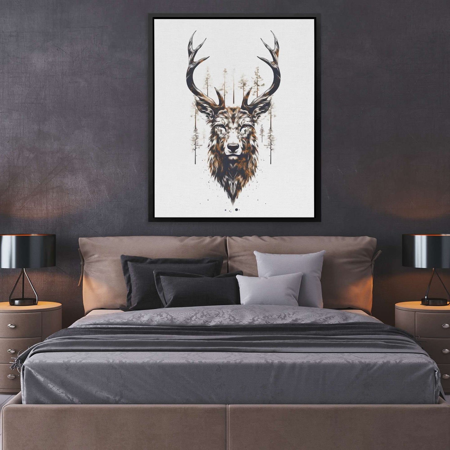 Fierce Buck - Canvas Wall Art