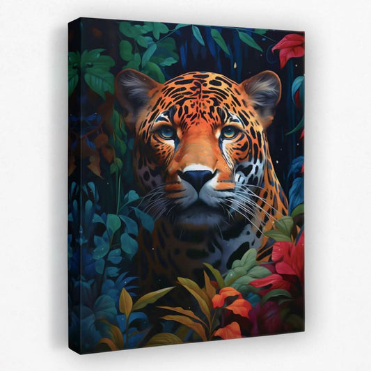 Fierce Jungle Cat - Animals Canvas Wall Art