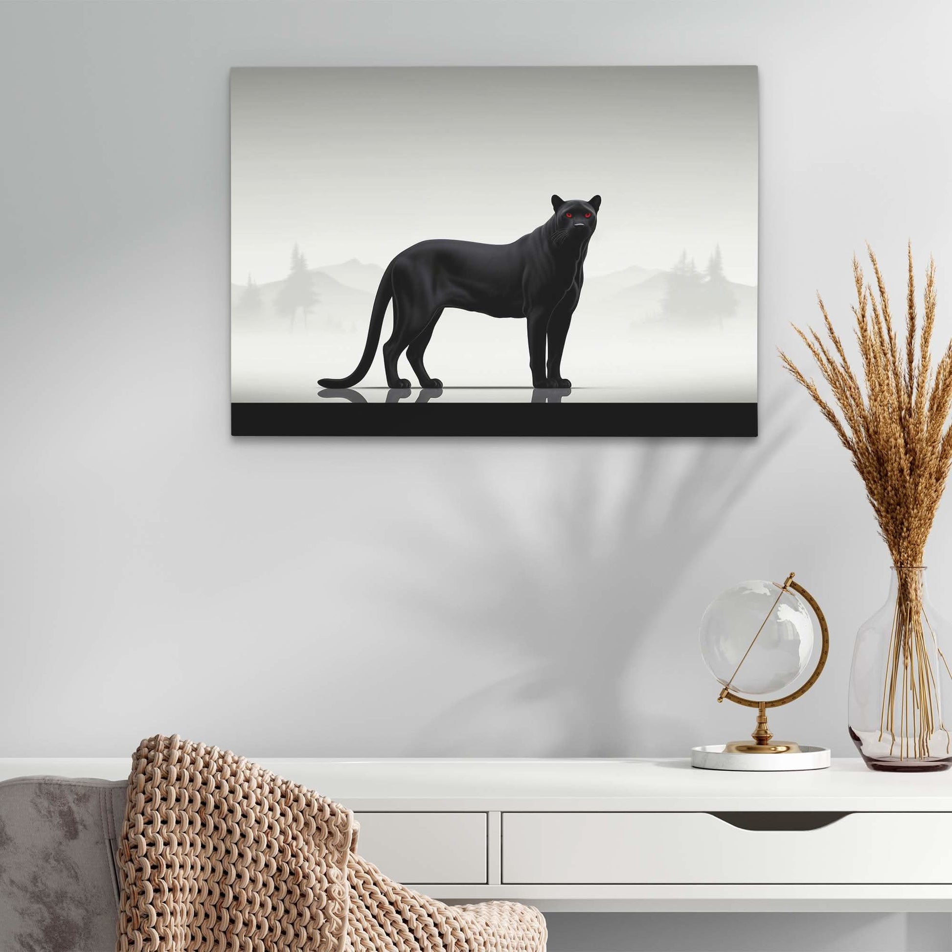 Fierce Panther - Large Canvas Print