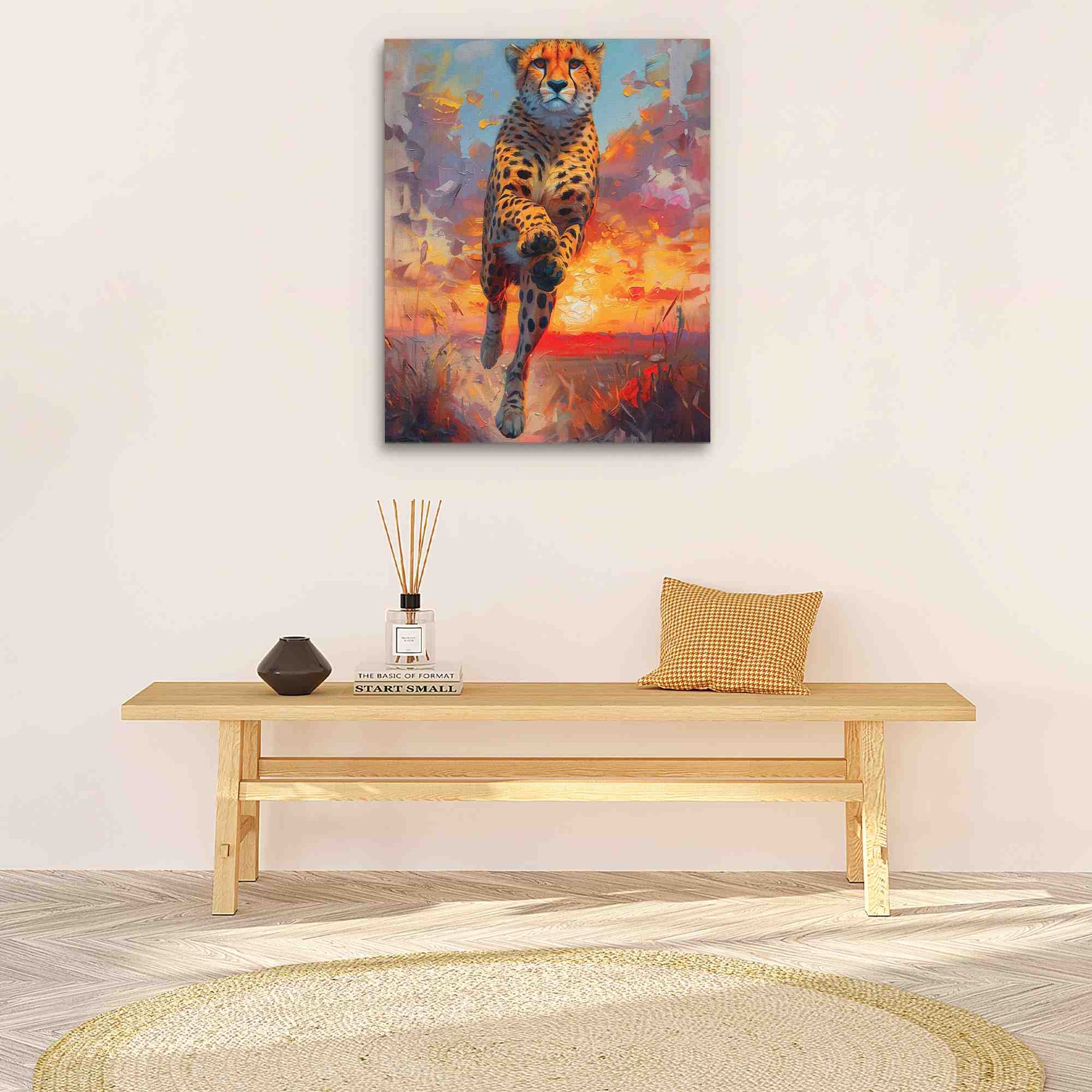 Fierce Predator - Impressionist Colorful Canvas Wall Art