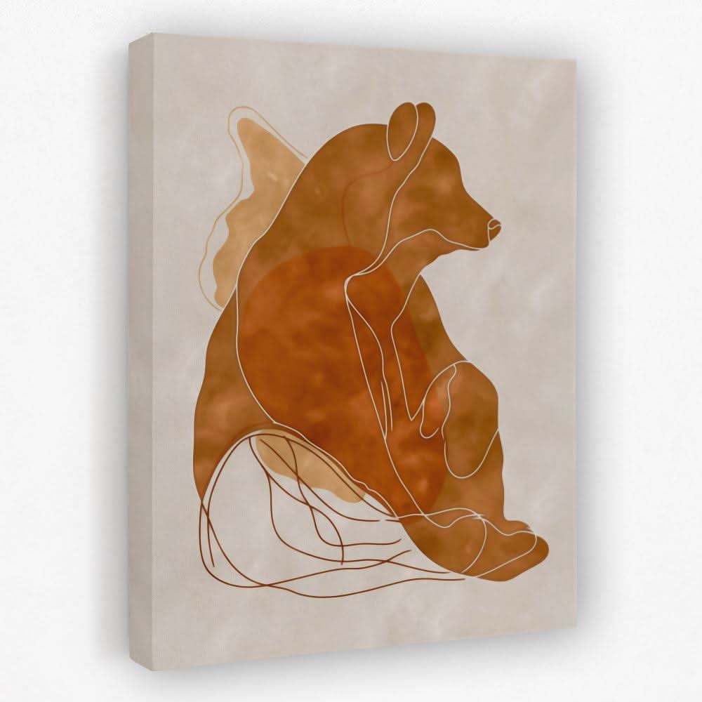 Figurative Bear - Animals Canvas Wall Art