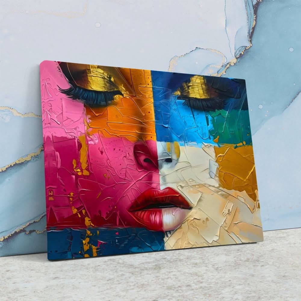 Figurative Beauty - Maximalist Pink Canvas Wall Art