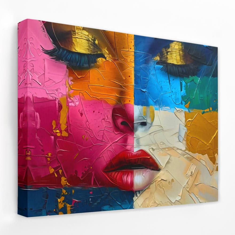 Figurative Beauty - Magenta Canvas Wall Art