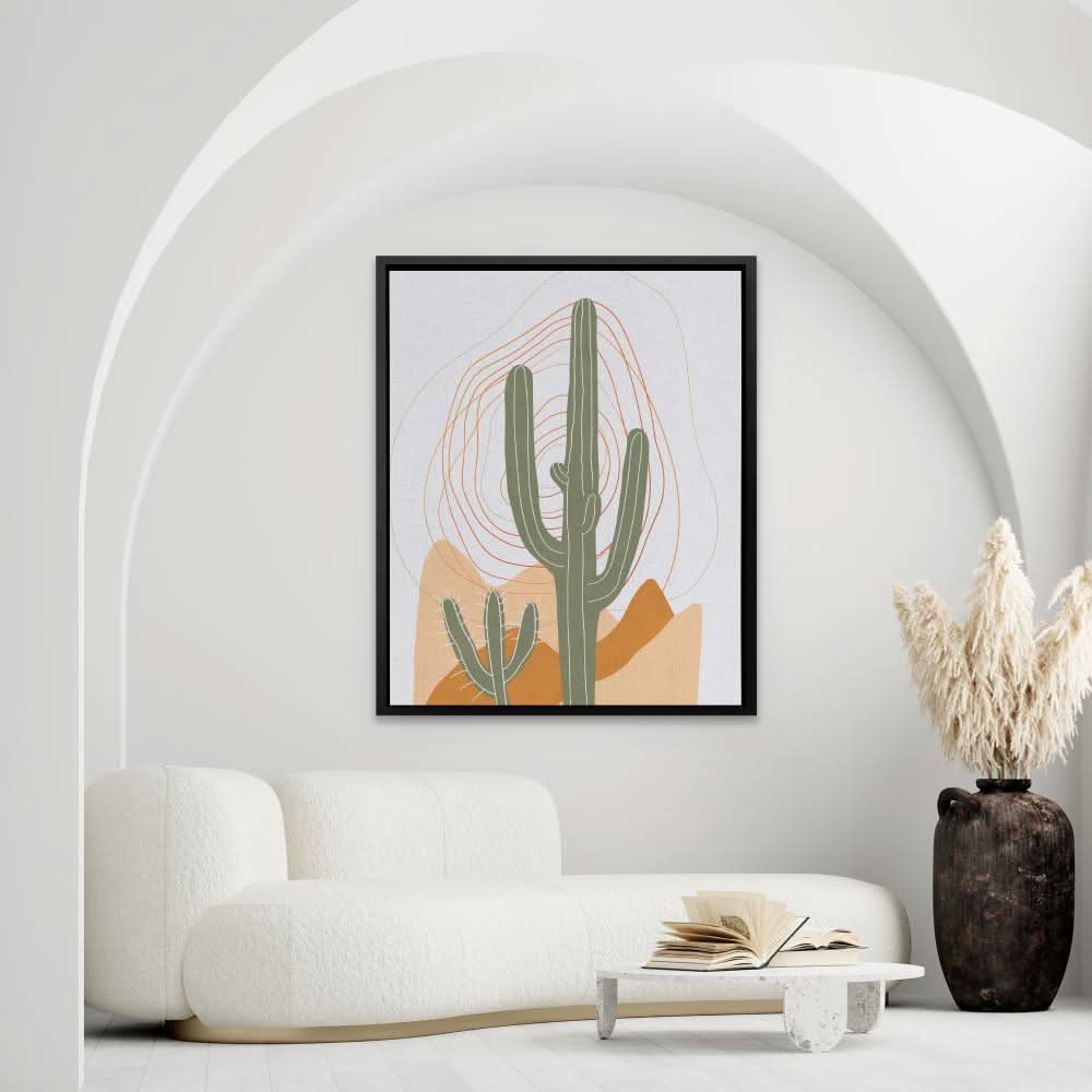 Figurative Cactus - Doodle Art for Bedroom