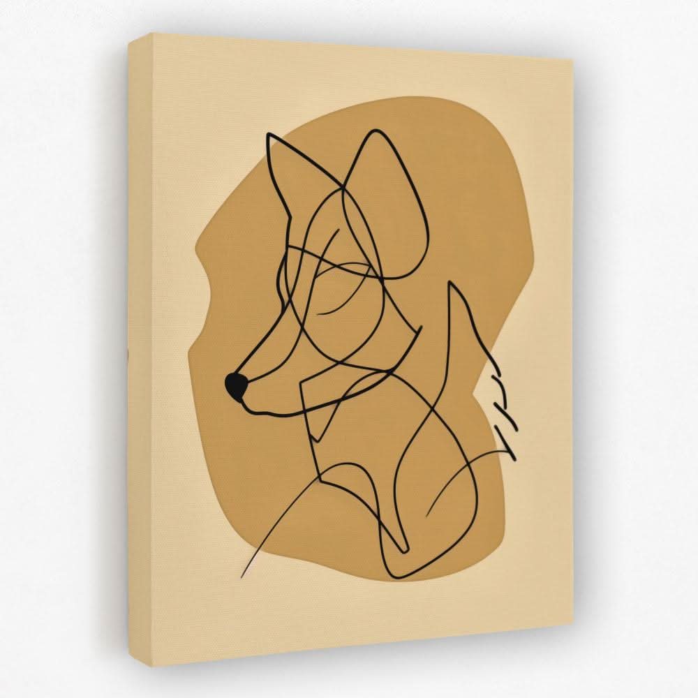 Figurative Fox - Animals Canvas Wall Art