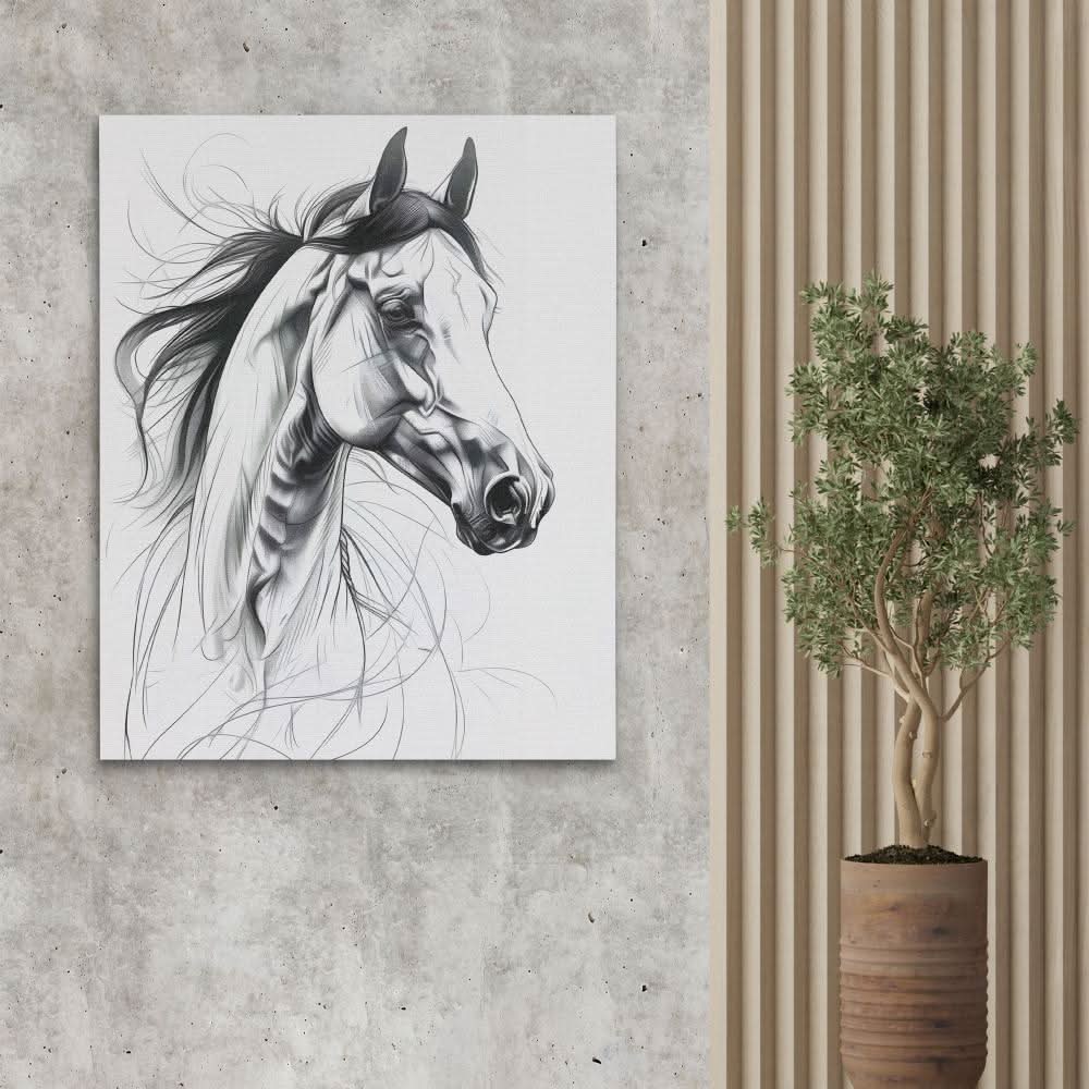 Figurative Horse - Large Canvas Print