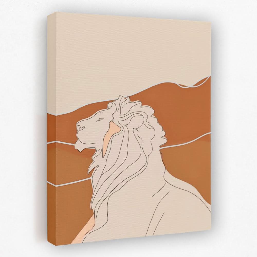 Figurative Lion - Lion Canvas Wall Art