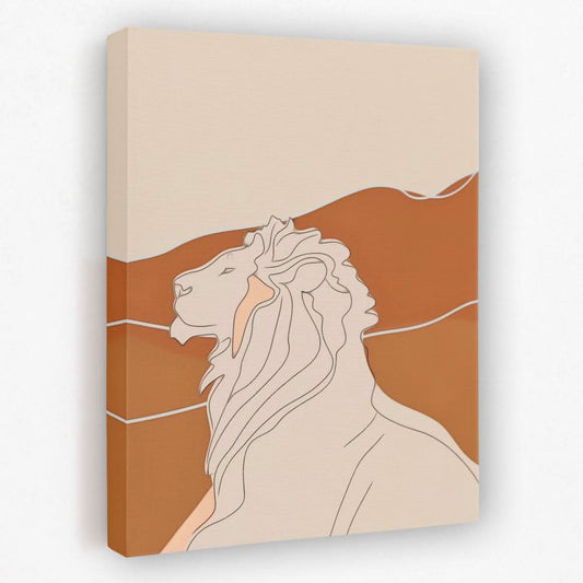 Figurative Lion - Lion Canvas Wall Art