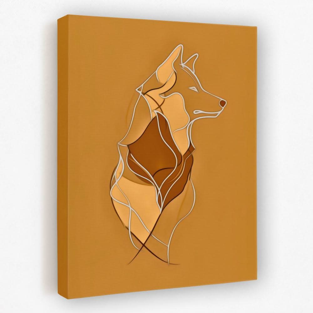 Figurative Wolf - Animals Canvas Wall Art