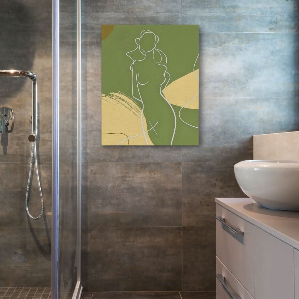 Figure of a Goddess - Spiritual Wall Art in Black Frame