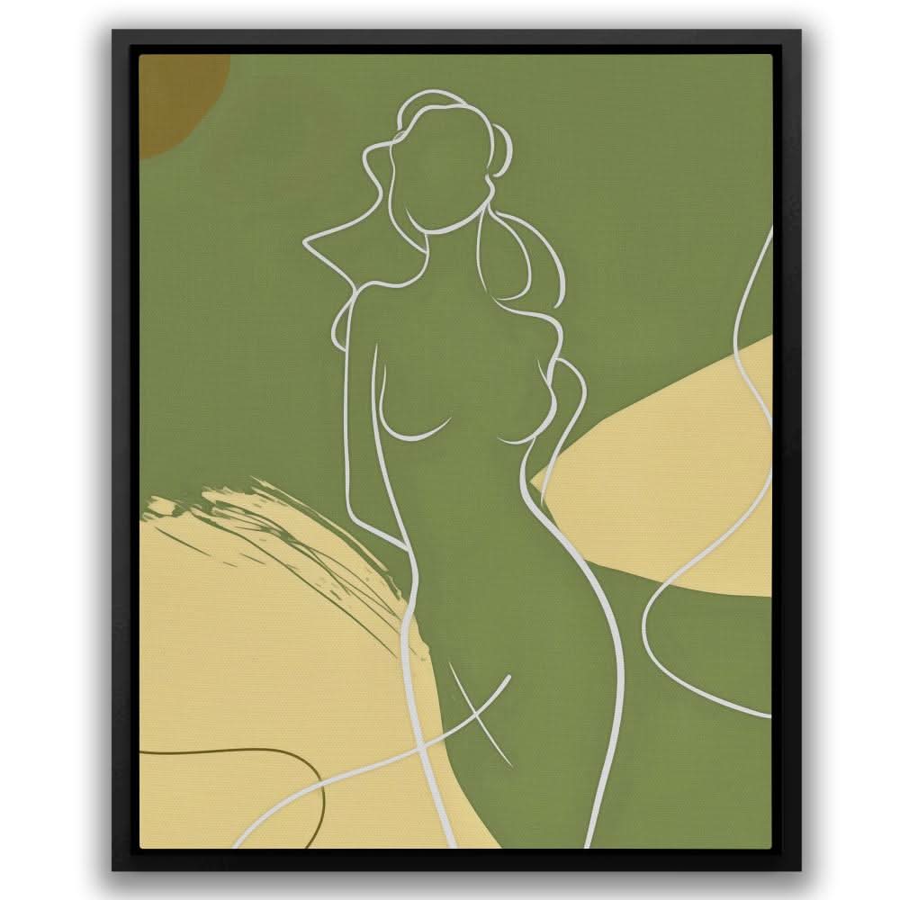 Figure of a Goddess - Figurative Wall Art in Black Frame