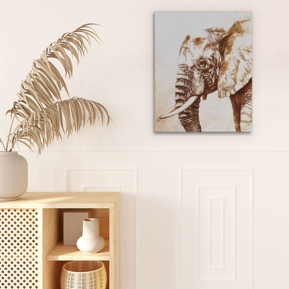 Figure of an Elephant - Animals Art for Bedroom