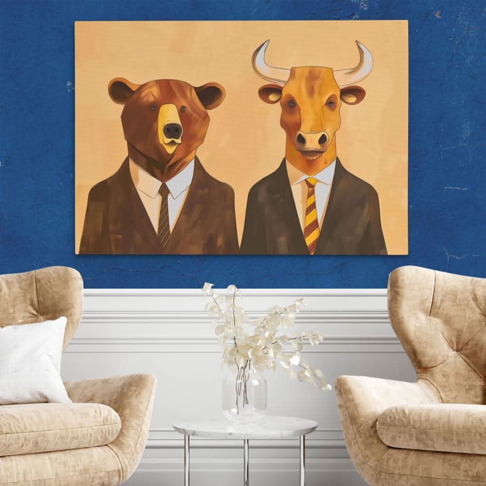 Financial Analysts - Art Prints Wall Art in Black Frame