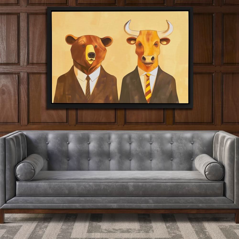 Financial Analysts - Large Contemporary Canvas Print
