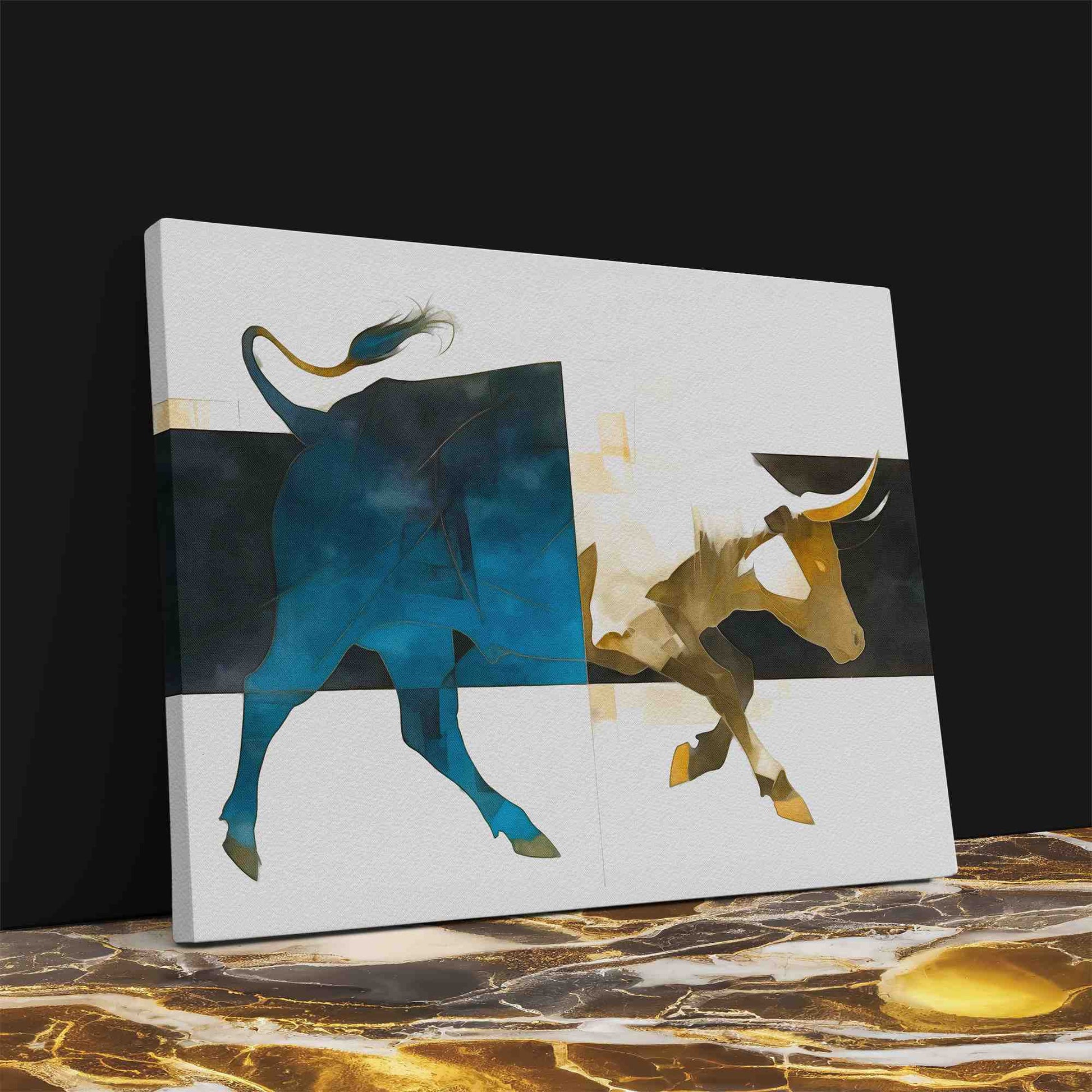 Financial Fortress - Gold Wall Art for Office