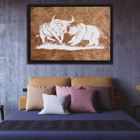 Financial Fury - Wall Art in Black Frame