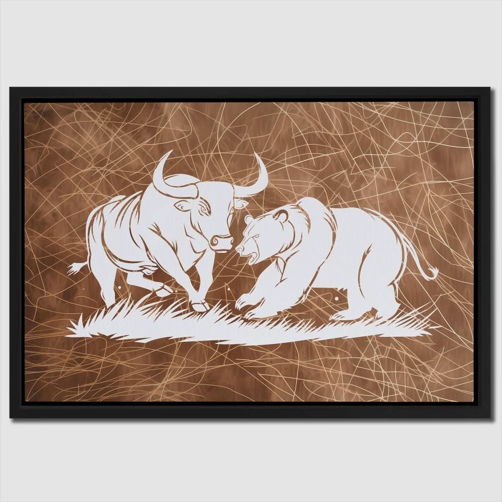 Financial Fury - Brown Wall Art for Home Office
