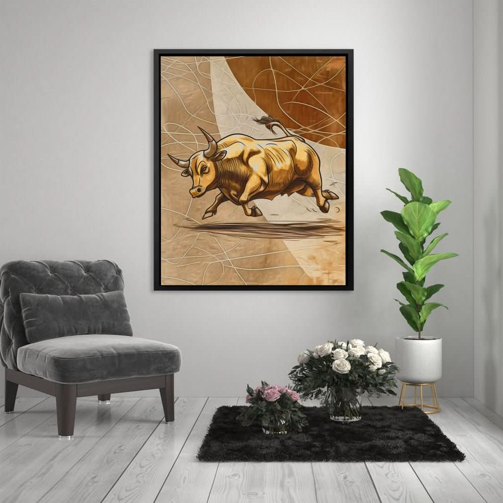 Financial Titan - Entrepreneur Wall Art in Black Frame